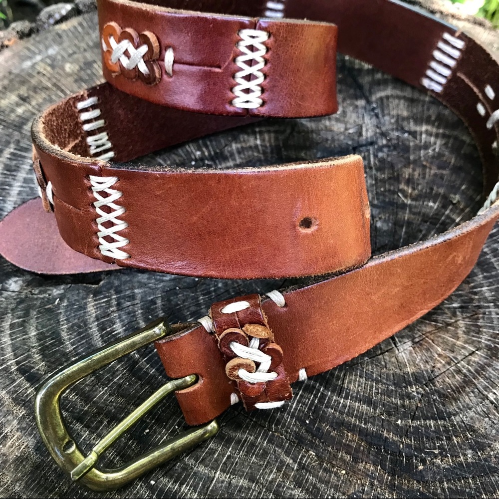 Braided Leather Belt 30-32